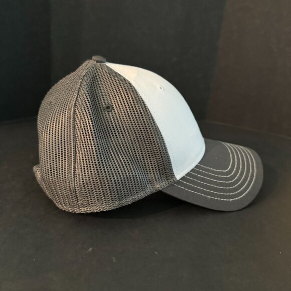 AG Logo Trucker Hat Adjustable Snapback OTTO Brand Gray & White - Picture 2 of 6